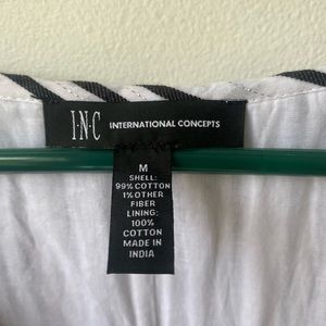 I.N.C size medium blue and white stripes